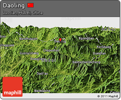 Satellite Panoramic Map of Daoling