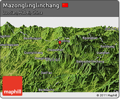Satellite Panoramic Map of Mazonglinglinchang