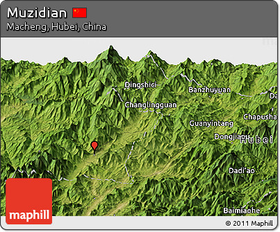 Satellite Panoramic Map of Muzidian