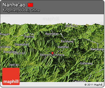 Satellite Panoramic Map of Nanhe'ao