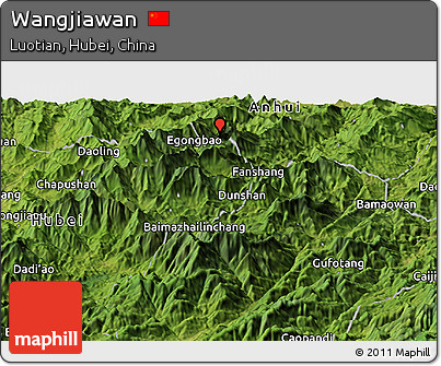 Satellite Panoramic Map of Wangjiawan