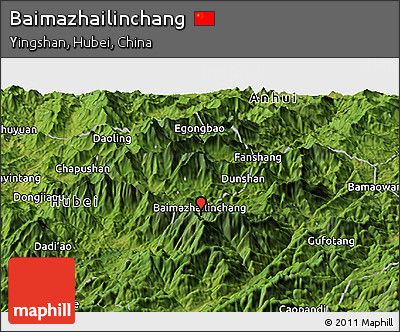 Satellite Panoramic Map of Baimazhailinchang