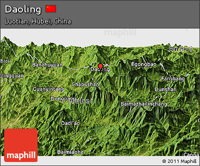 Satellite Panoramic Map of Daoling