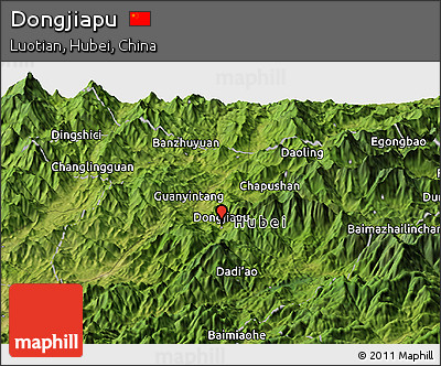 Satellite Panoramic Map of Dongjiapu