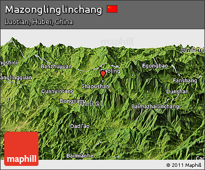 Satellite Panoramic Map of Mazonglinglinchang