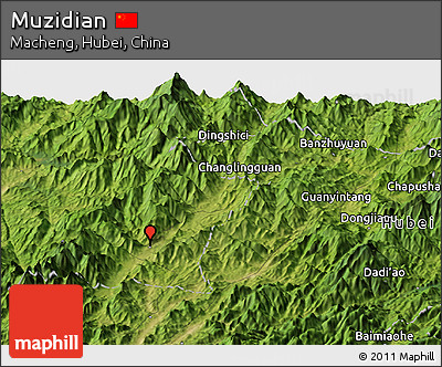 Satellite Panoramic Map of Muzidian