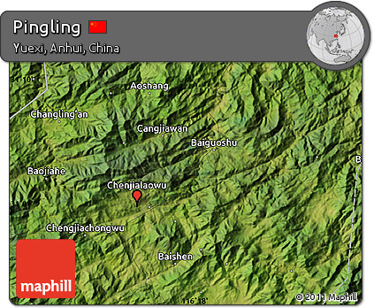Satellite Map of Pingling