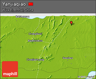 Physical 3D Map of Yanjiaqiao