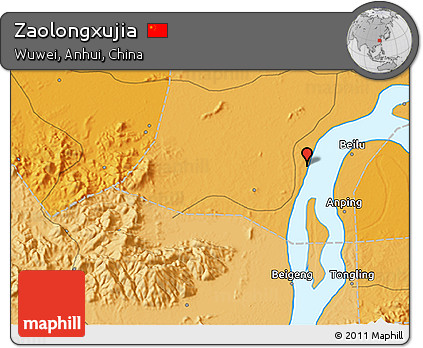 Political 3D Map of Zaolongxujia
