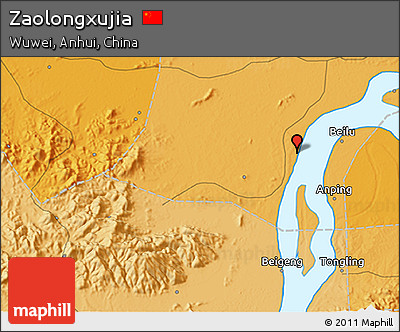 Political 3D Map of Zaolongxujia