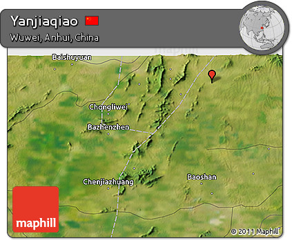 Satellite 3D Map of Yanjiaqiao