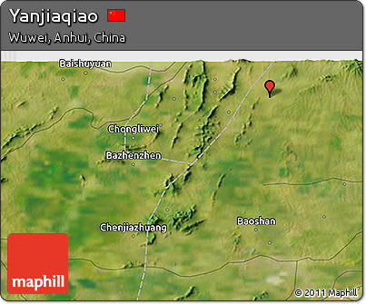 Satellite 3D Map of Yanjiaqiao