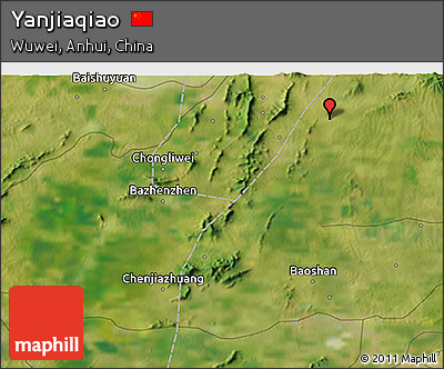 Satellite 3D Map of Yanjiaqiao