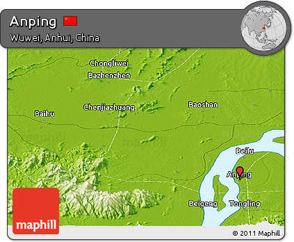 Physical Panoramic Map of Anping