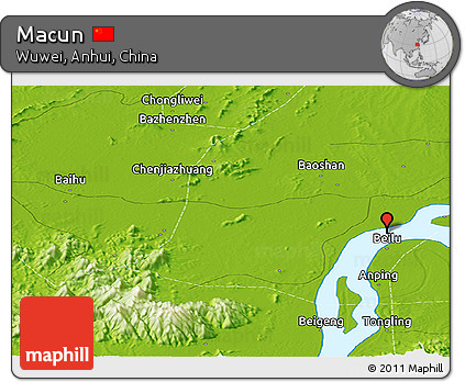 Physical Panoramic Map of Macun
