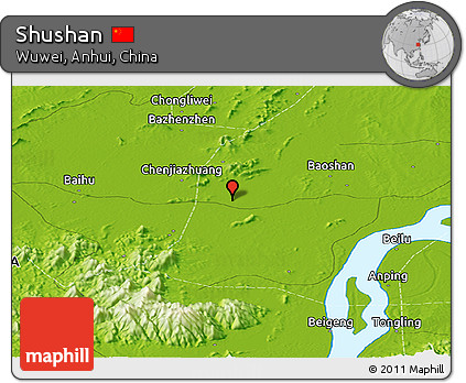 Physical Panoramic Map of Shushan
