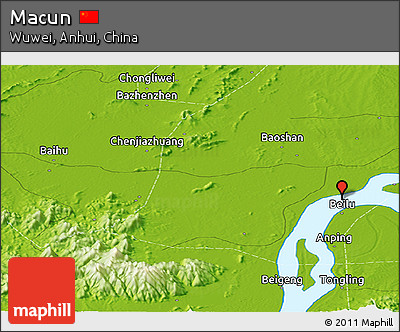 Physical Panoramic Map of Macun
