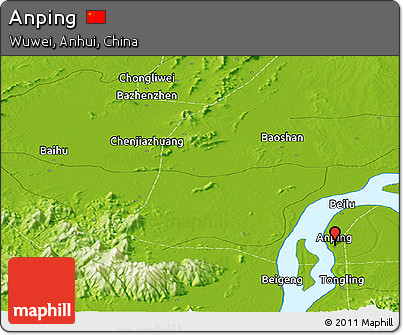 Physical Panoramic Map of Anping