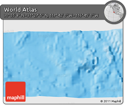 Political 3D Map of the Area around 31° 11' 6" N, 117° 13' 29" W
