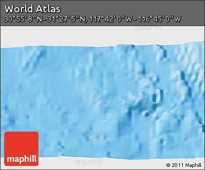 Political 3D Map of the Area around 31° 11' 6" N, 117° 13' 29" W