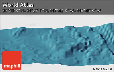 Satellite Panoramic Map of the Area around 31° 11' 6" N, 117° 13' 29" W