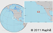 Gray Location Map of the area around 31° 11' 6" N, 119° 46' 30" W