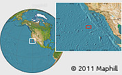 Satellite Location Map of the area around 31° 11' 6" N, 120° 37' 30" W
