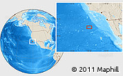 Shaded Relief Location Map of the area around 31° 11' 6" N, 120° 37' 30" W