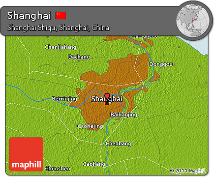 Physical Map of Shanghai