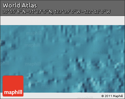 Satellite 3D Map of the Area around 31° 11' 6" N, 123° 10' 30" W