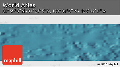 Satellite Panoramic Map of the Area around 31° 11' 6" N, 123° 10' 30" W