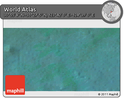 Satellite 3D Map of the Area around 31° 11' 6" N, 124° 10' 30" E