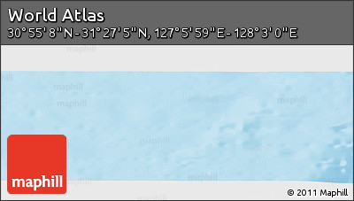 Physical Panoramic Map of the Area around 31° 11' 6" N, 127° 34' 30" E