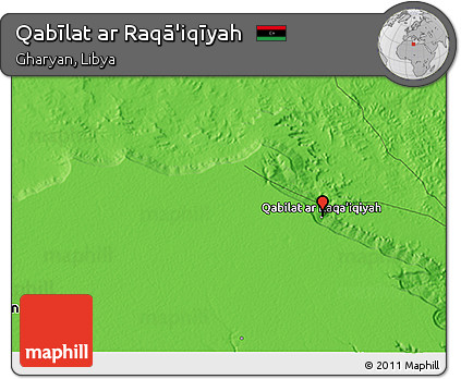 Political 3D Map of Qabīlat Ar Raqā'iqīyah