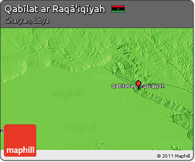 Political 3D Map of Qabīlat Ar Raqā'iqīyah