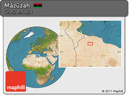 Satellite Location Map of Māzūzah