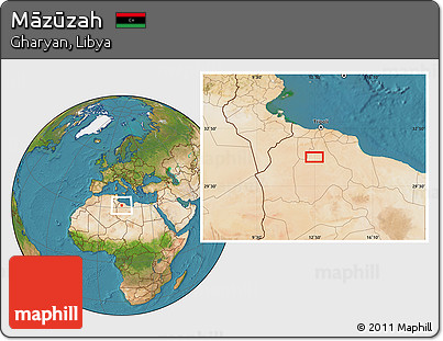 Satellite Location Map of Māzūzah