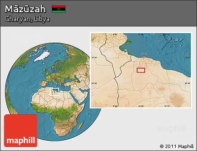 Satellite Location Map of Māzūzah