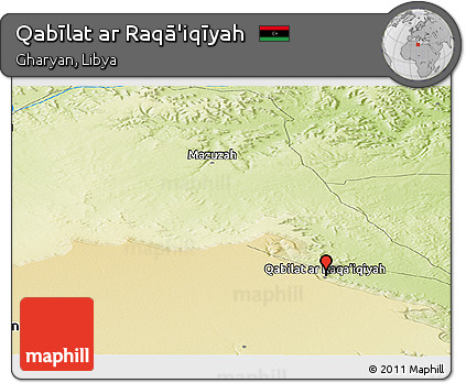 Physical Panoramic Map of Qabīlat Ar Raqā'iqīyah