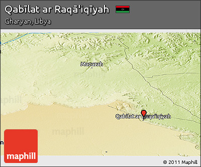 Physical Panoramic Map of Qabīlat Ar Raqā'iqīyah
