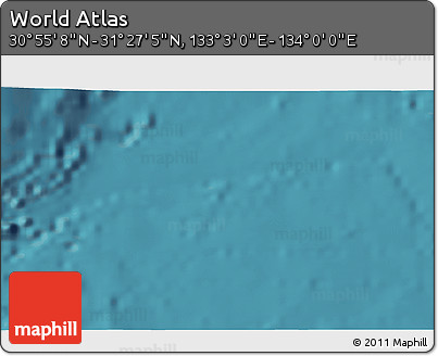 Satellite 3D Map of the Area around 31° 11' 6" N, 133° 31' 30" E