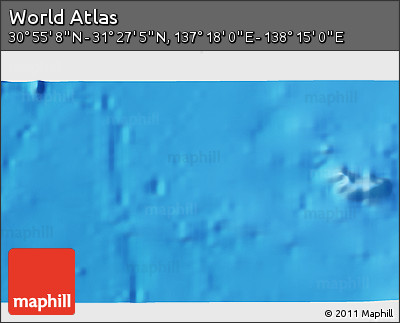 Physical 3D Map of the Area around 31° 11' 6" N, 137° 46' 30" E