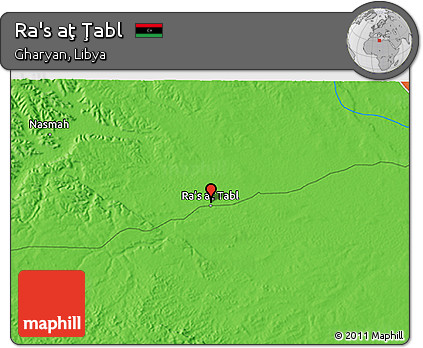 Political 3D Map of Ra's Aţ Ţabl
