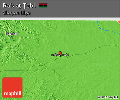 Political 3D Map of Ra's Aţ Ţabl