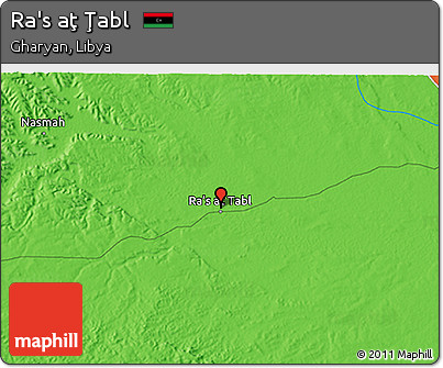 Political 3D Map of Ra's Aţ Ţabl