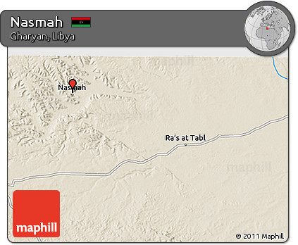 Shaded Relief 3D Map of Nasmah