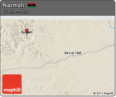 Shaded Relief 3D Map of Nasmah