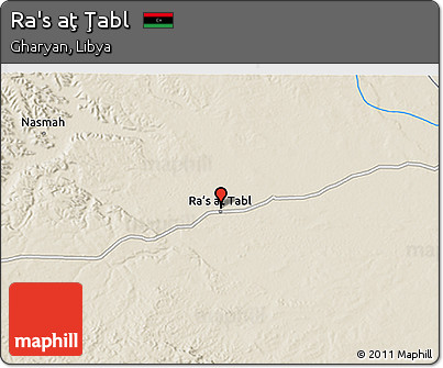 Shaded Relief 3D Map of Ra's Aţ Ţabl