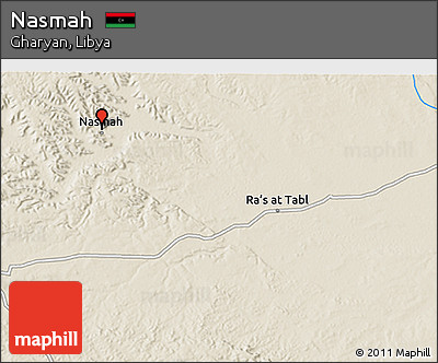 Shaded Relief 3D Map of Nasmah