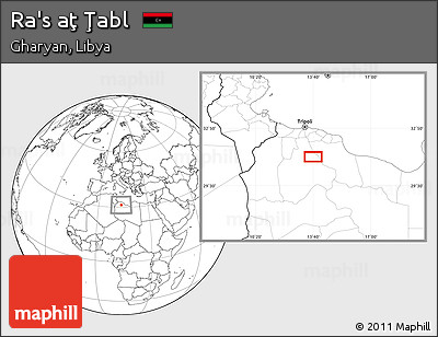 Blank Location Map of Ra's Aţ Ţabl